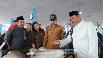 Penjabat Gubernur Blusukan ke Pasar Induk Tanjung Pandan