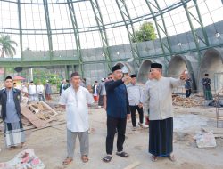 Progres Pembangunan Masjid Agung Kubah Timah Sudah 54%