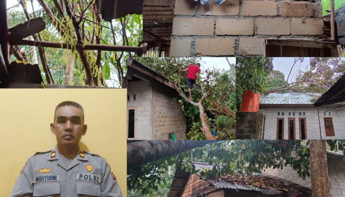 Rumah Warga Rusak Diterjang Angin Kencang