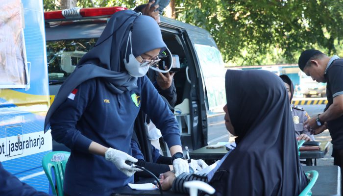 Polres Bangka Barat Gelar Bakti Kesehatan, Rangkaian Peringatan HUT ke-78 Bhayangkara