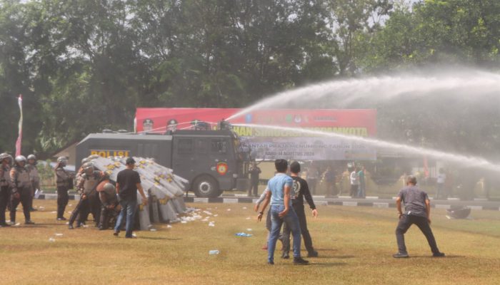 Begini Simulai Sispamkota di Mapolres Bangka