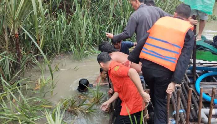 Penambang Diseret Buaya ke Dalam Air