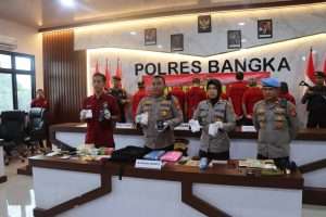 Polres Bangka Sita 121,77 Gram Sabu dan 4 Butir Ekstasi