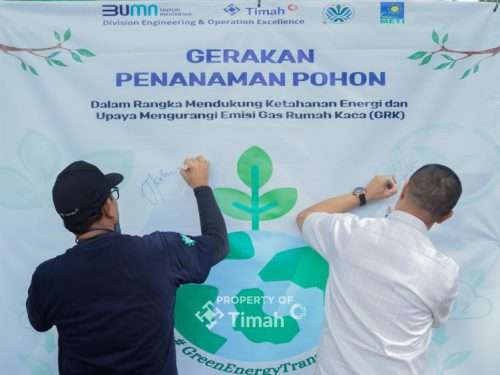 Tanam Pohon Bersama Forkopimda, Upaya PT Timah Kurangi Dampak Emisi Gas Rumah Kaca