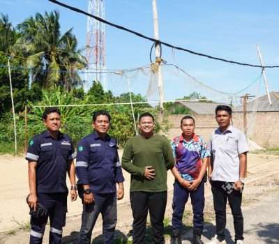 PT Timah Serahkan Bantuan untuk Renovasi Lapangan Voli