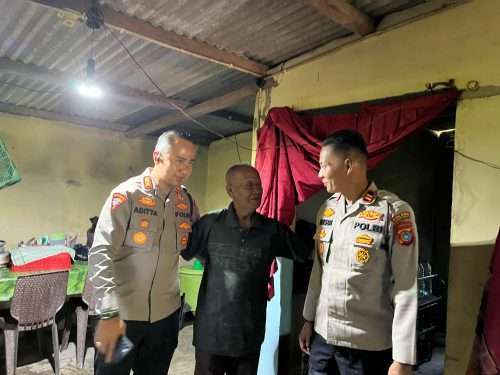 Wujud Penghormatan dan Kepedulian, Kapolres Silaturahmi ke Rumah Satpam Tertua di Mentok