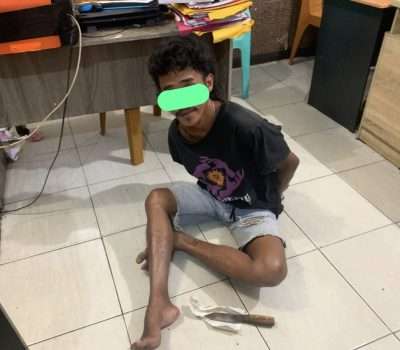 Polisi Ringkus Pria Bersenjata Tajam