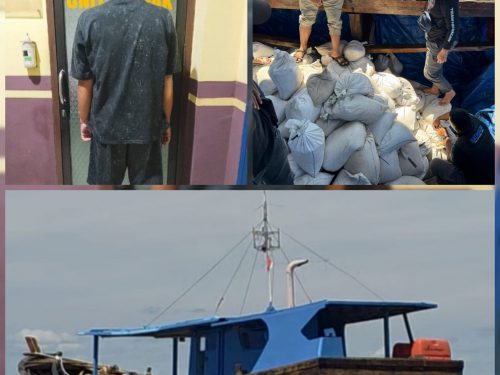 Ditpolairud Gagalkan Pengangkutan 20 Ton Pasir Timah