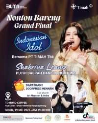 PT Timah Dukung Shabrina Leanor Jadi Juara Indonesia Idol