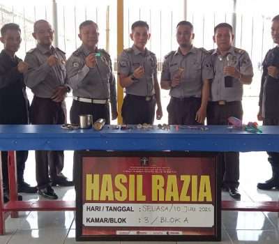 Petugas Rutan Mentok Lakukan Razia Mendadak