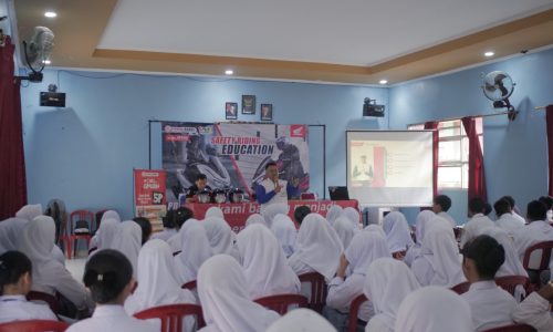 Ajak Siswa SMKN 3 Tanjungpandan Jadi Pelopor Keselamatan Berlalulintas