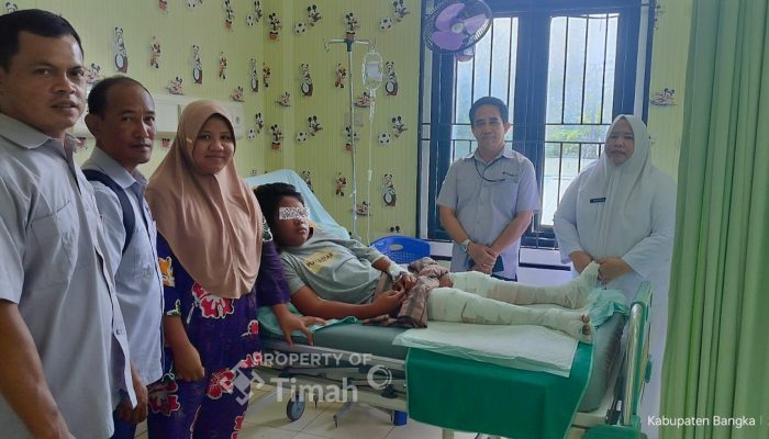 PT TIMAH Bantu Biaya Pengobatan Korban Kecelakaan Laut