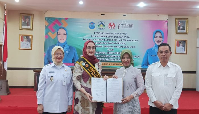 Dessy Hadiri Pengukuhan Bunda PAUD, Ketua Dekranasda dan Ketua FORIKAN