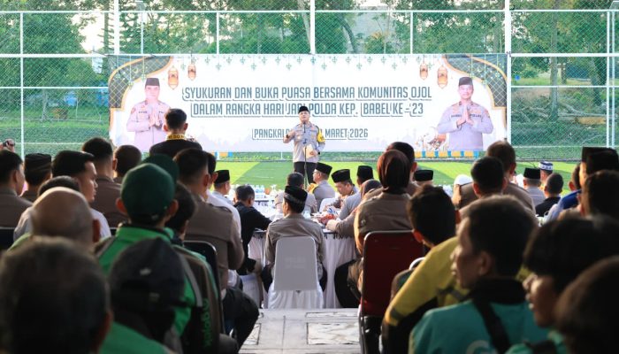 Polda Babel Gelar Bukber dengan Komunitas Ojol