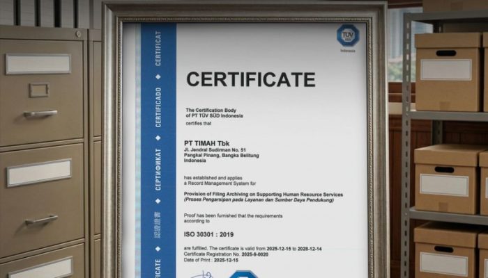 Tata Kelola Arsip PT TIMAH Berstandar Internasional