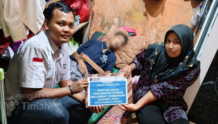 PT TIMAH Bantu Ringankan Biaya Pengobatan Satriadi