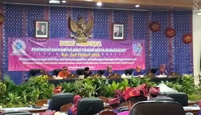 Paripurna Istimewa HUT ke-260 Kota Sungailiat Berlangsung Khidmat
