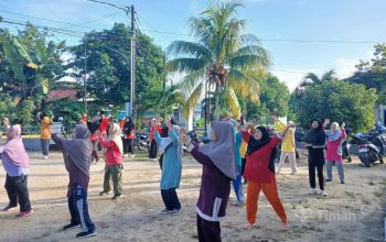 Lansia di Mentok Antusias Ikuti Senam Sehat