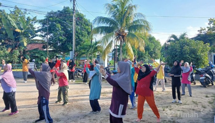 Lansia di Mentok Antusias Ikuti Senam Sehat