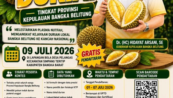 Pemprov Babel Kembali Gelar Kontes Durian