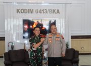 Kapolres Silaturahmi ke Makodim 0413/Bangka
