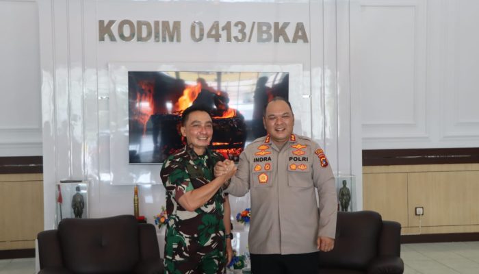Kapolres Silaturahmi ke Makodim 0413/Bangka