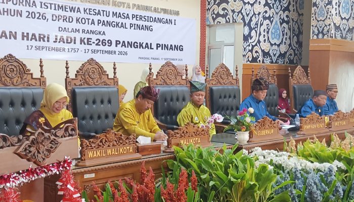 Abang Hertza Pimpin Paripurna Istimewa HUT Ke-269 Kota Pangkalpinang
