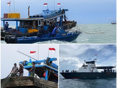 2 Kapal Trawl Jadi Tangkapan Direktorat Korpolairud Baharkam Polri
