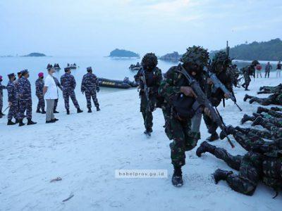 TNI AL Gelar Latihan Ratsus di Belitung