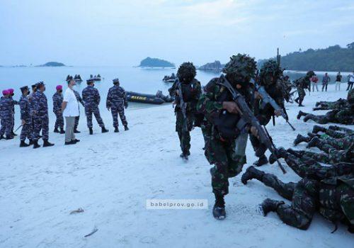 TNI AL Gelar Latihan Ratsus di Belitung