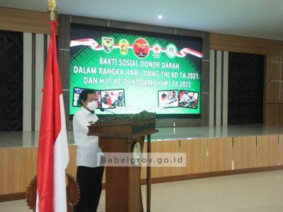 Wagub Apresiasi Kegiatan Donor Darah Hari Juang TNI