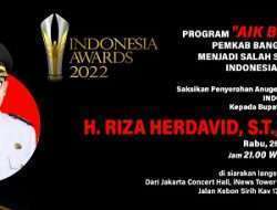 Bupati Basel Terima Penghargaan Indonesia Award 2022